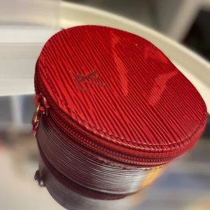 Louis Vuitton Red EPI Travel Case
